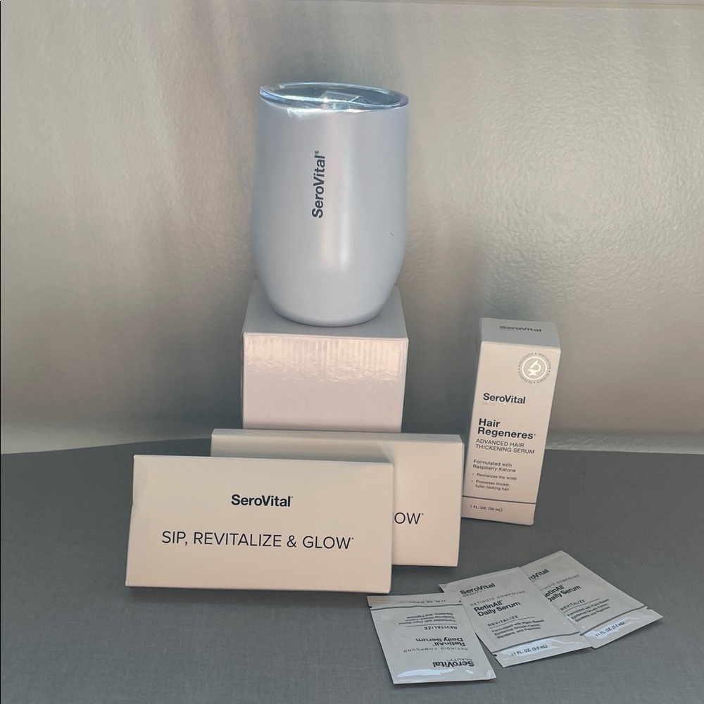 SeroVital Set: Hair Serum, Sip & Glow Drink, RetinAll Daily Serum, Tumbler - Picture 10 of 10